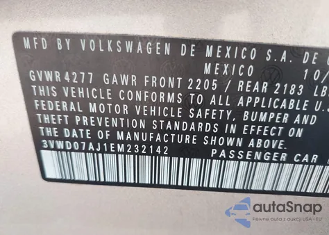 2014 Volkswagen Jetta 1.8T Se from USA, damaged, VIN 3VWD07AJ1EM232142